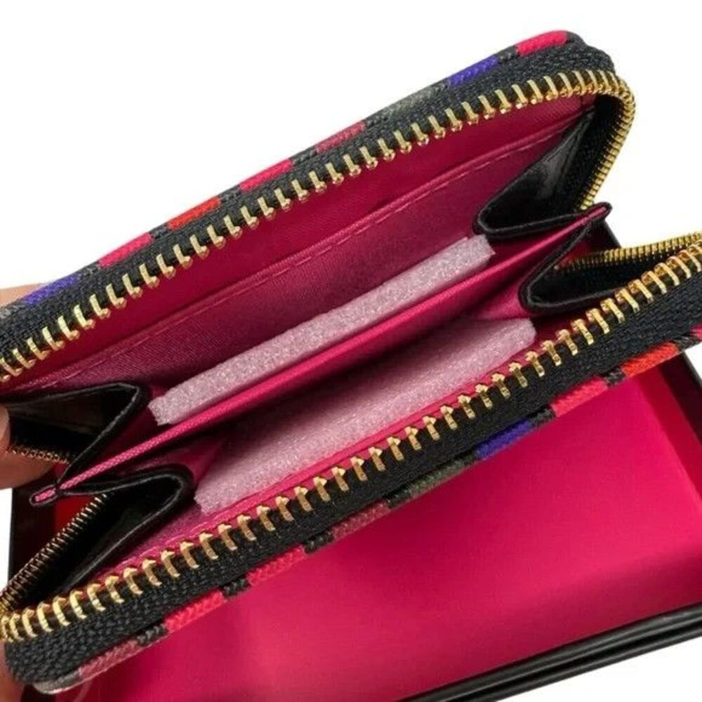 Trina Turk Small Zip Around Wallet Multicolored Stripe NWT Retail $38 - Picture 8 of 9